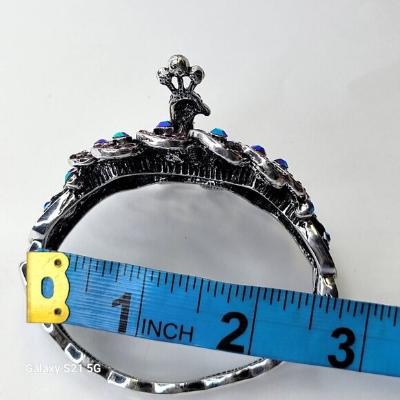 Blue Peacock Cuff Bracelet - Picture 8 of 9